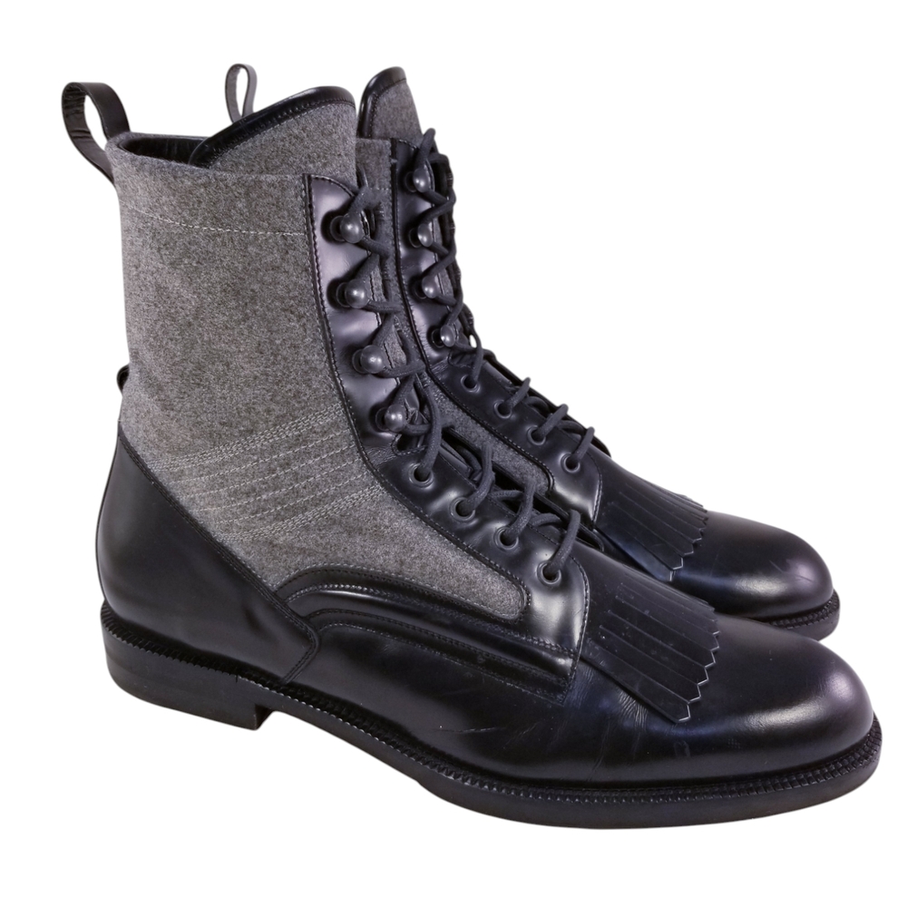 Black and Gray Men's Boots BY JIMMY CHOO